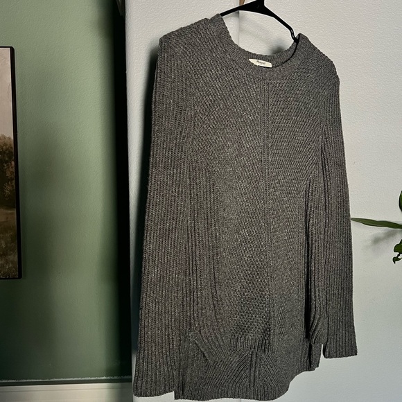 Madewell Sweaters - Madewell Gray Knit Ribbed Sweater